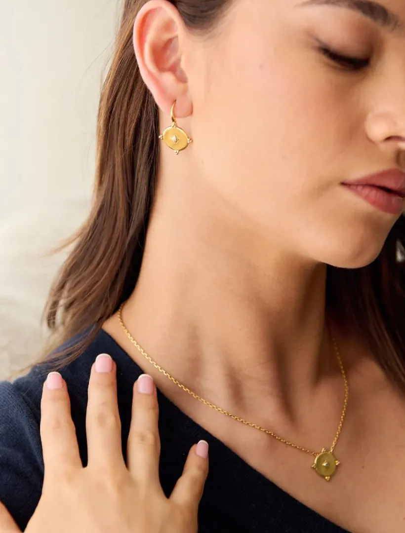 Lucienne - Zjoosh Premium|Earrings*Zjoosh Lucienne Gold and Crystal Hooks