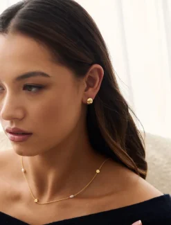 Lucienne - Zjoosh Premium|Earrings*Zjoosh Lucienne Gold Ball Huggies