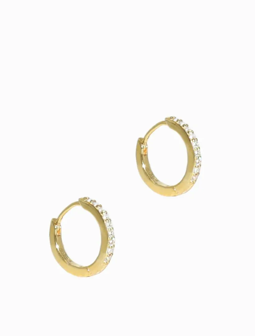 Lucienne - Zjoosh Premium|Earrings*Zjoosh Lucienne Gold Plated Sterling Silver Huggie Hoops