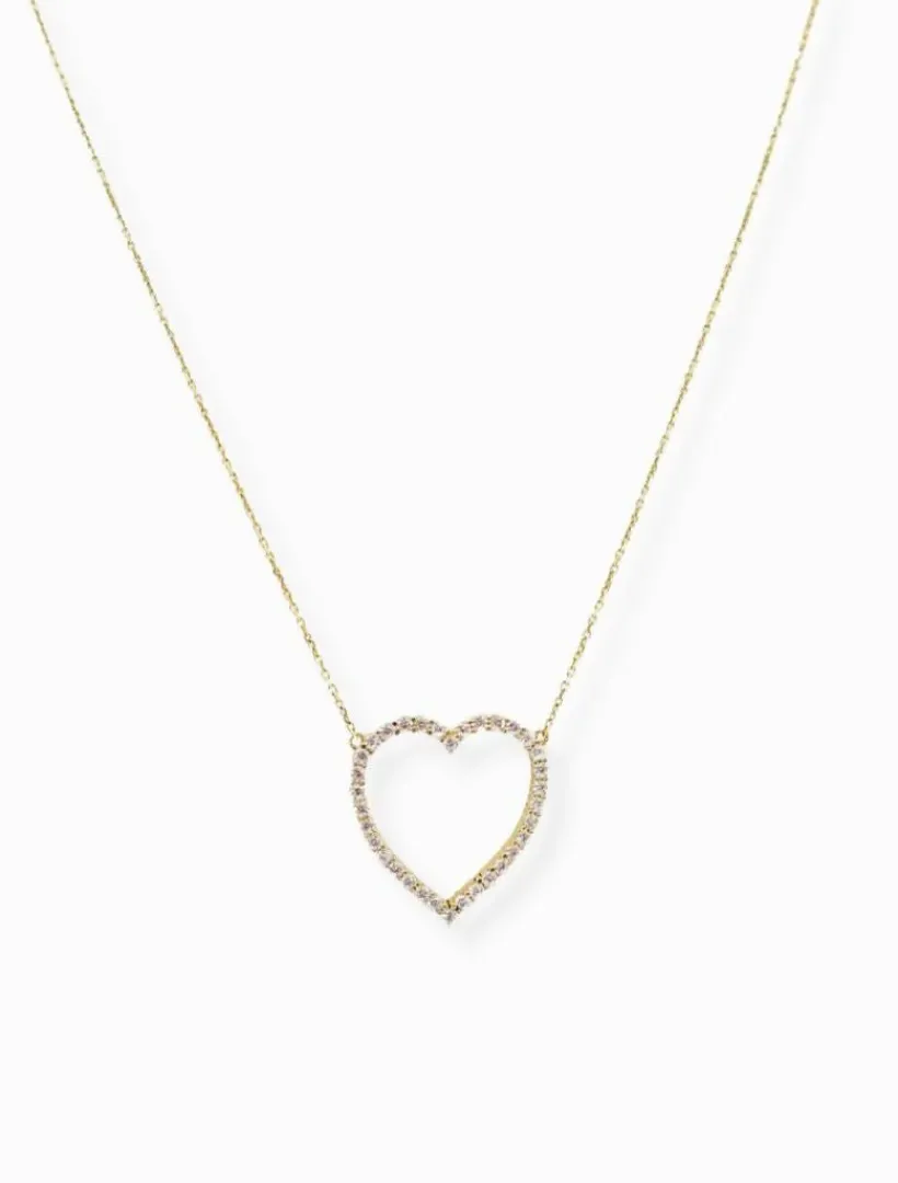 Lucienne - Zjoosh Premium|Necklaces*Zjoosh Lucienne Open Heart Necklace Gold
