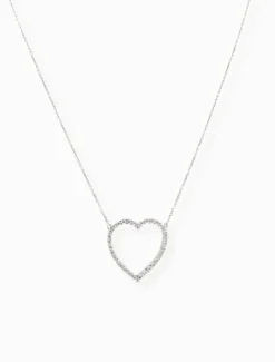 Lucienne - Zjoosh Premium|Necklaces*Zjoosh Lucienne Open Heart Necklace Rhodium