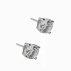 Earrings|Silver Jewellery*Zjoosh Lucienne Sterling Silver Round Crystal Studs 7mm