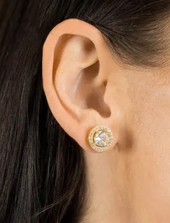 Lucienne - Zjoosh Premium|Earrings*Zjoosh Lucienne White Crystal Surround Studs