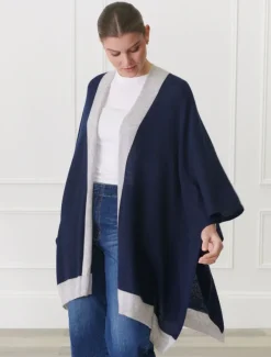 Knits And Jumpers*Zjoosh Luna Travel Wrap Navy