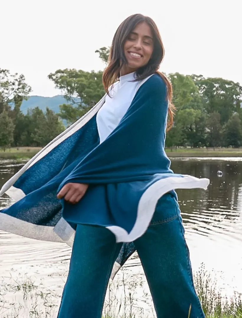 Knits And Jumpers*Zjoosh Luna Travel Wrap Navy