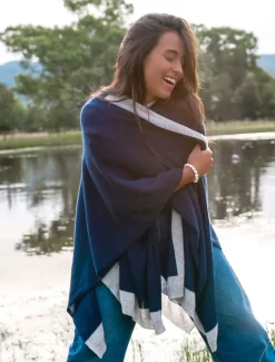 Knits And Jumpers*Zjoosh Luna Travel Wrap Navy