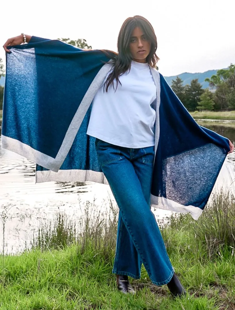 Knits And Jumpers*Zjoosh Luna Travel Wrap Navy