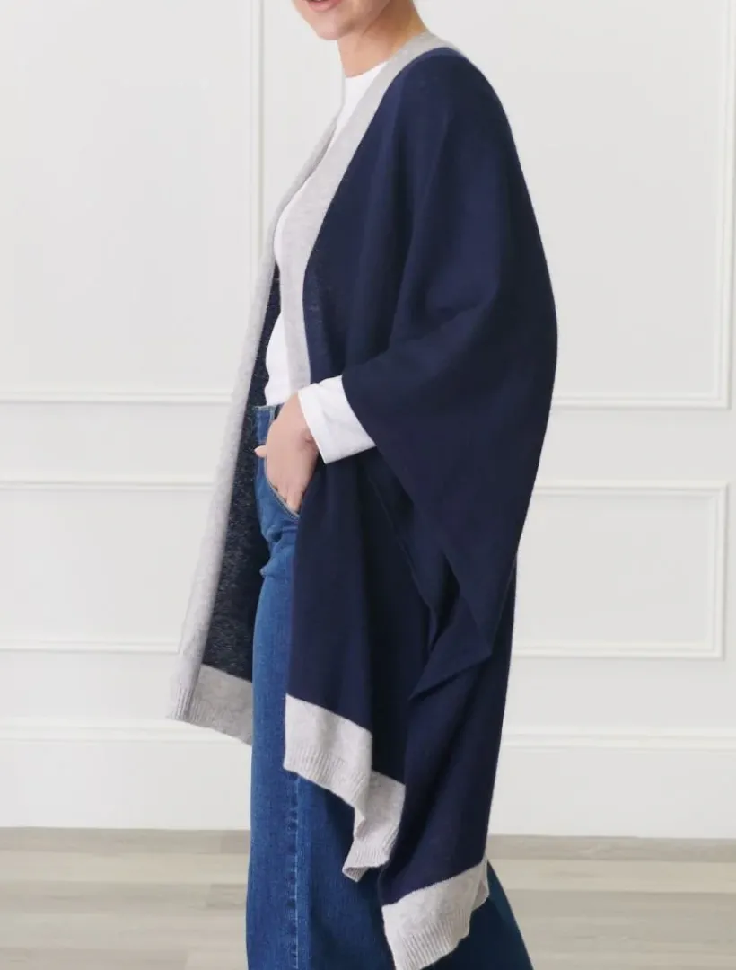 Knits And Jumpers*Zjoosh Luna Travel Wrap Navy