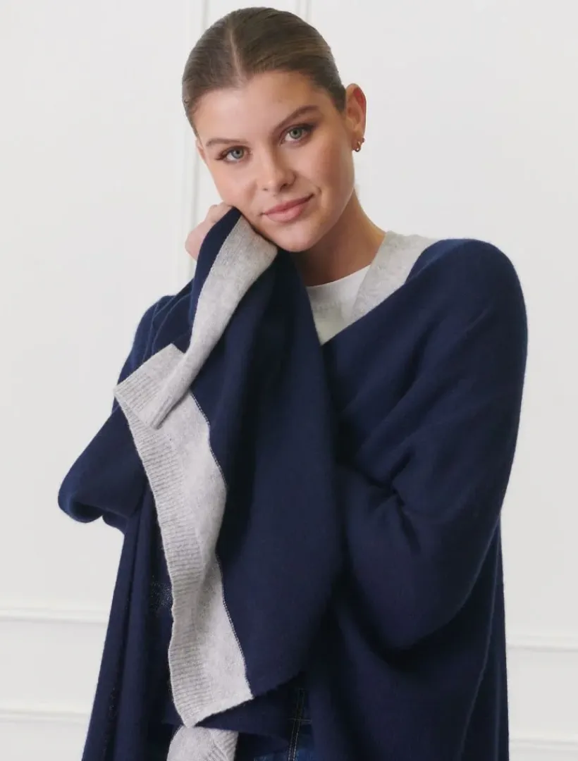 Knits And Jumpers*Zjoosh Luna Travel Wrap Navy