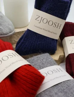 Bed Socks*Zjoosh Luxurious Wool Blend Socks Grey