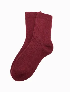 Bed Socks*Zjoosh Luxurious Wool Blend Socks Merlot