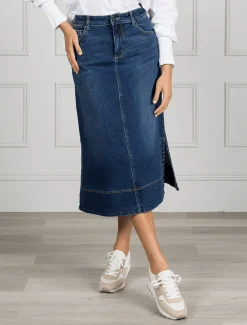 Skirts*Zjoosh Madison Denim Skirt Indigo