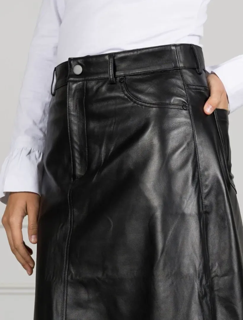 Skirts*Zjoosh Madison Leather Skirt Black