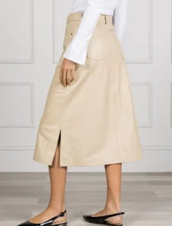 Skirts*Zjoosh Madison Leather Skirt Latte