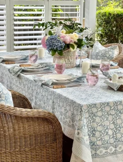 Table Linen*Zjoosh Majorelle Rectangle Tablecloth 150cm x 320cm Blue