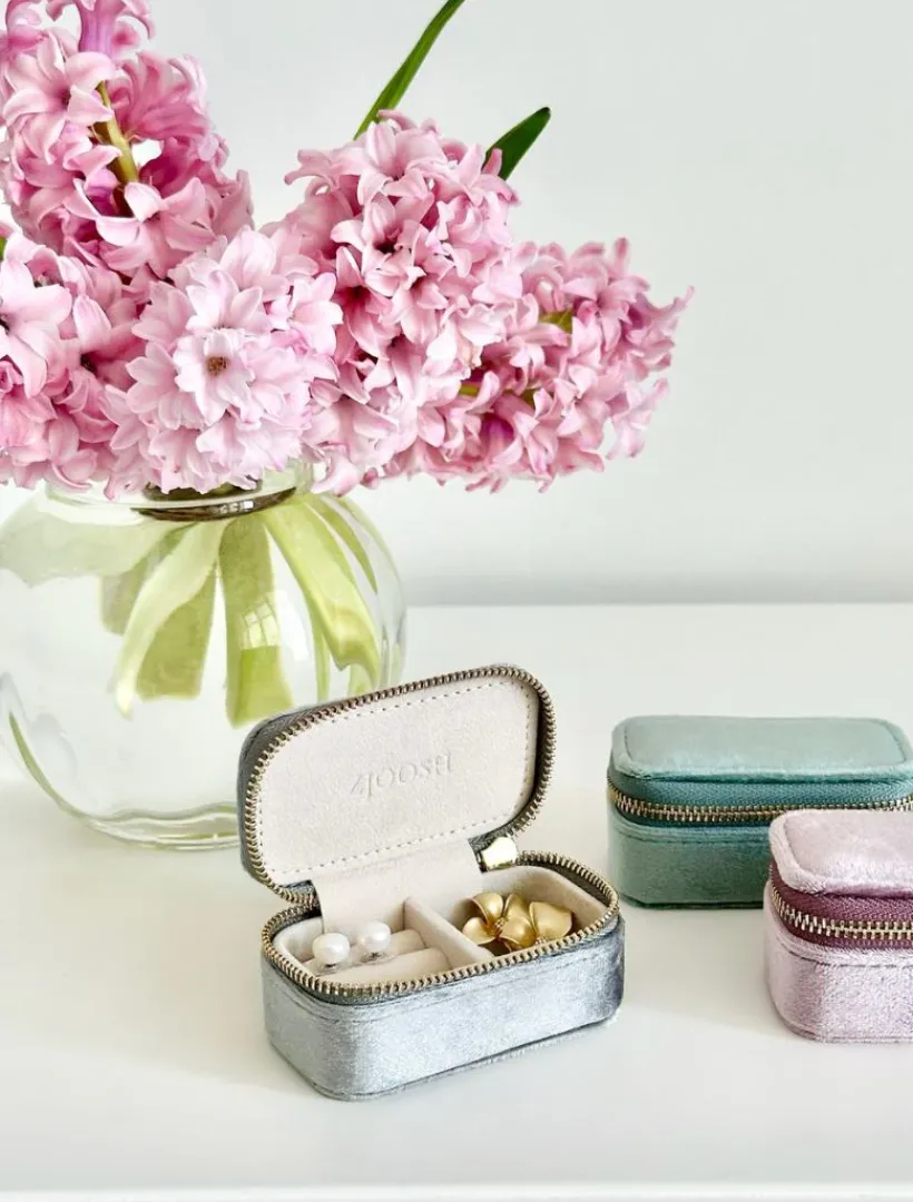Jewellery Storage|Jewellery And Trinket Boxes*Zjoosh Mini Velvet Jewellery Case Silver