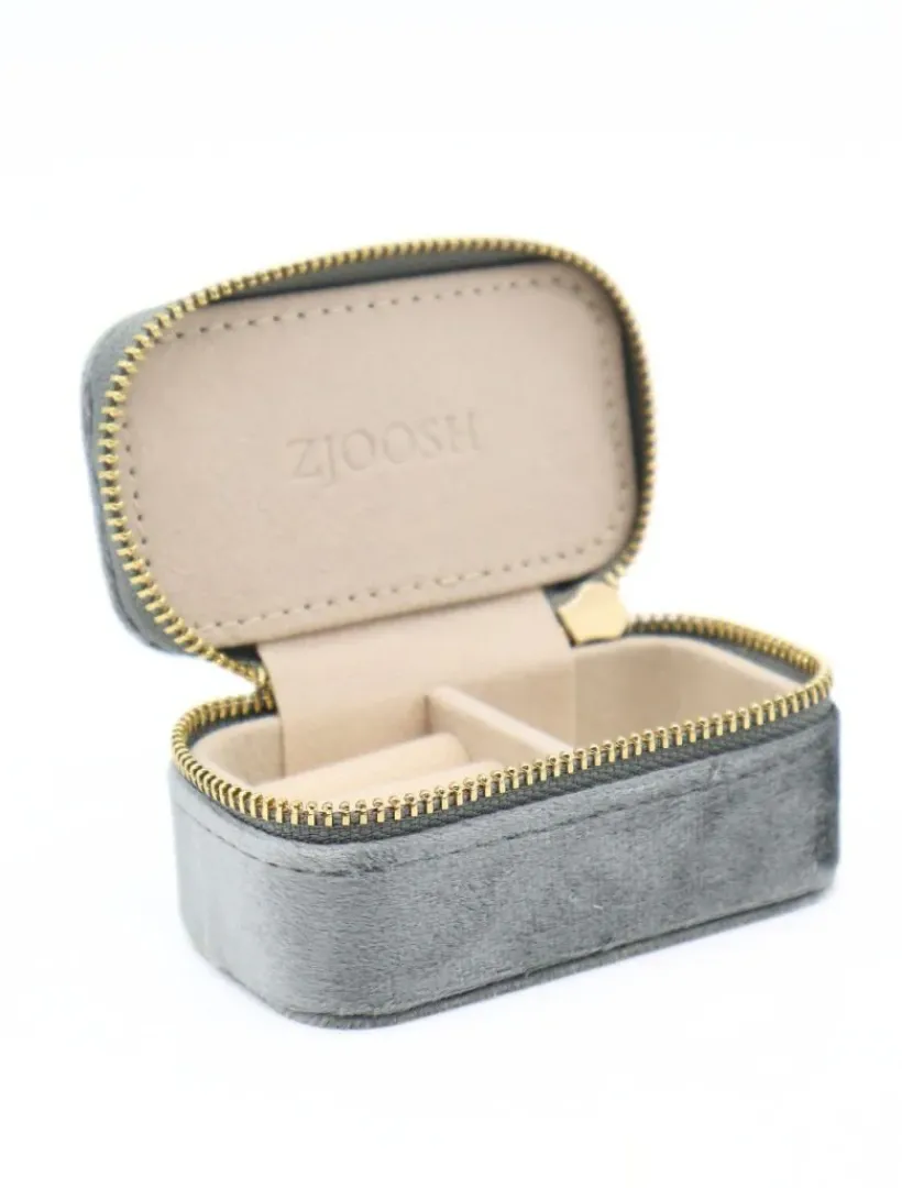 Jewellery Storage|Jewellery And Trinket Boxes*Zjoosh Mini Velvet Jewellery Case Silver