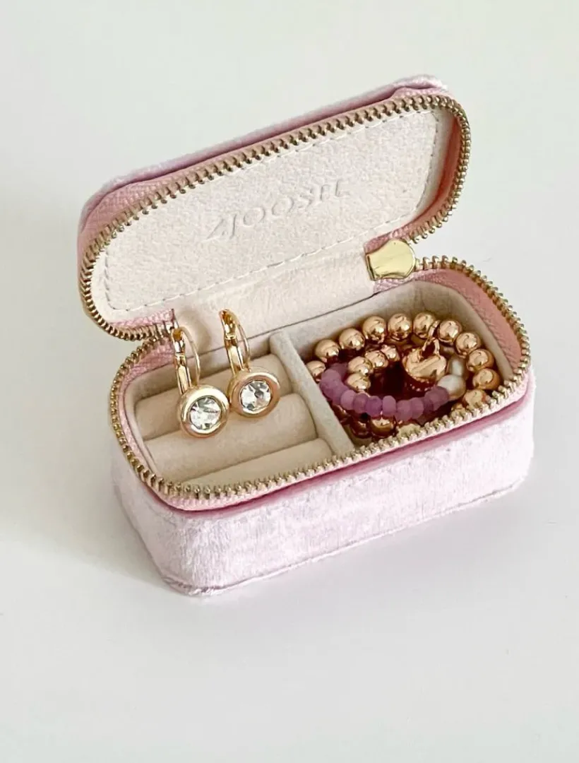 Jewellery Storage|Jewellery And Trinket Boxes*Zjoosh Mini Velvet Jewellery Case Pink