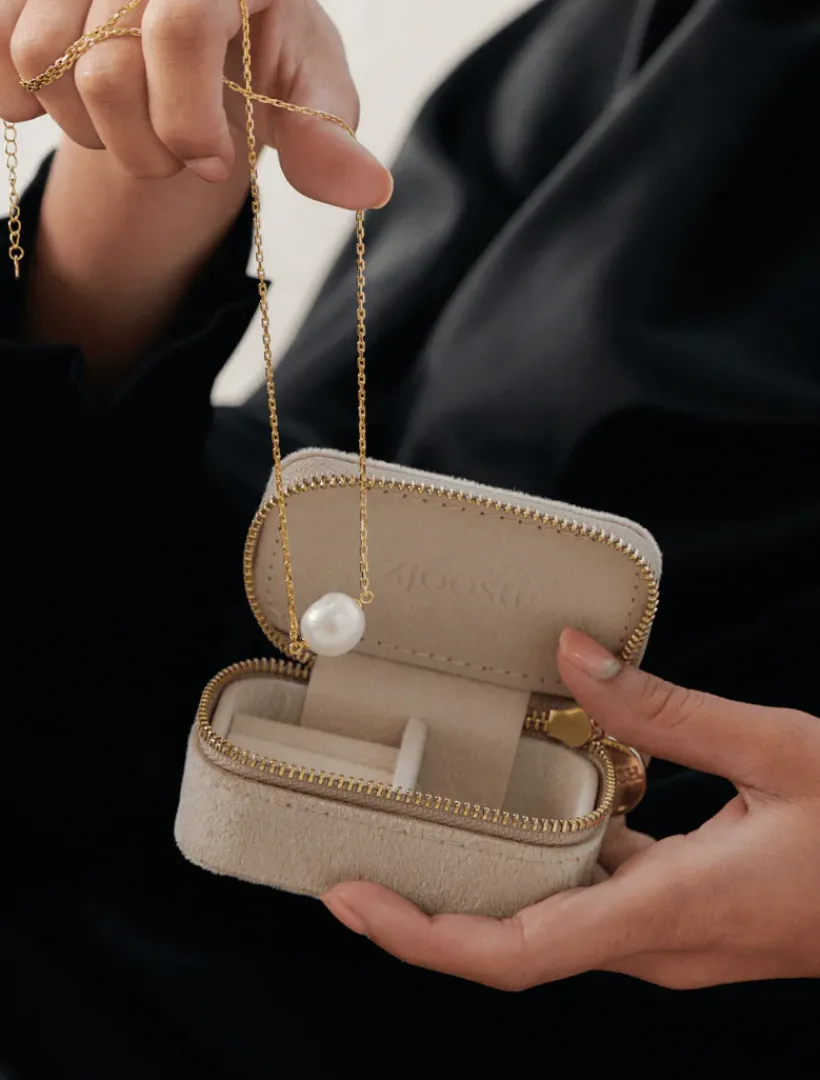Jewellery Storage|Jewellery And Trinket Boxes*Zjoosh Mini Velvet Jewellery Case Champagne
