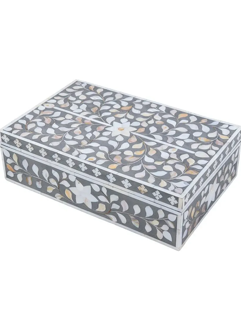 Home Ornaments|Jewellery Storage*3rd Party Other Mother Of Pearl Inlay Box Taupe