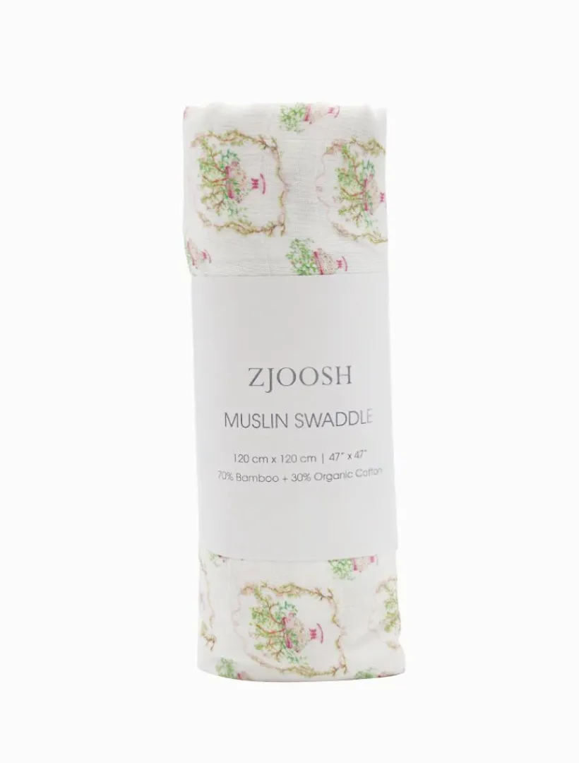 Kids*Zjoosh Muslin Swaddle Flower Urn