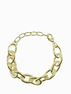 Bangles And Bracelets|Gold Jewellery*Zjoosh Oval Link Bracelet Gold