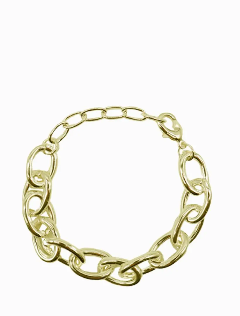 Bangles And Bracelets|Gold Jewellery*Zjoosh Oval Link Bracelet Gold
