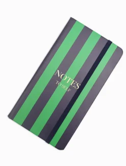 Stationery*Zjoosh Paige Journal Navy Green Stripe