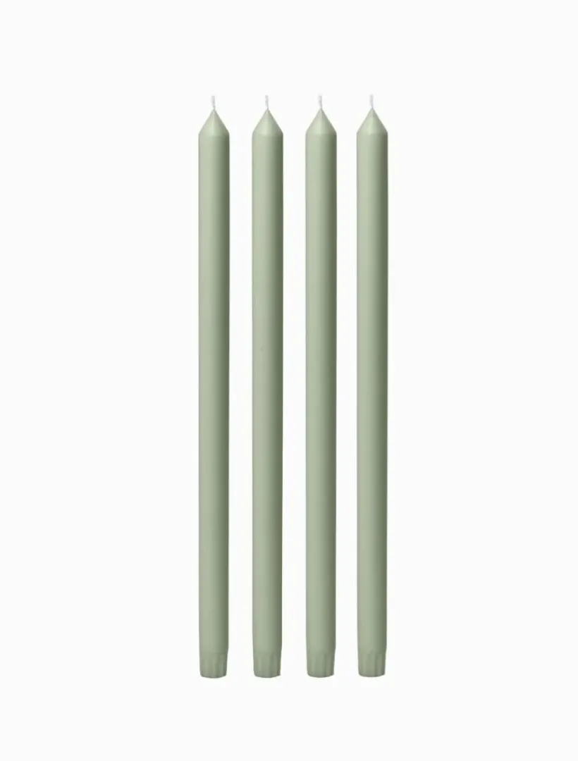 Unscented Candles*3rd Party Other Pale Eucalypt Dinner Candle 40cm (Pack of 4)
