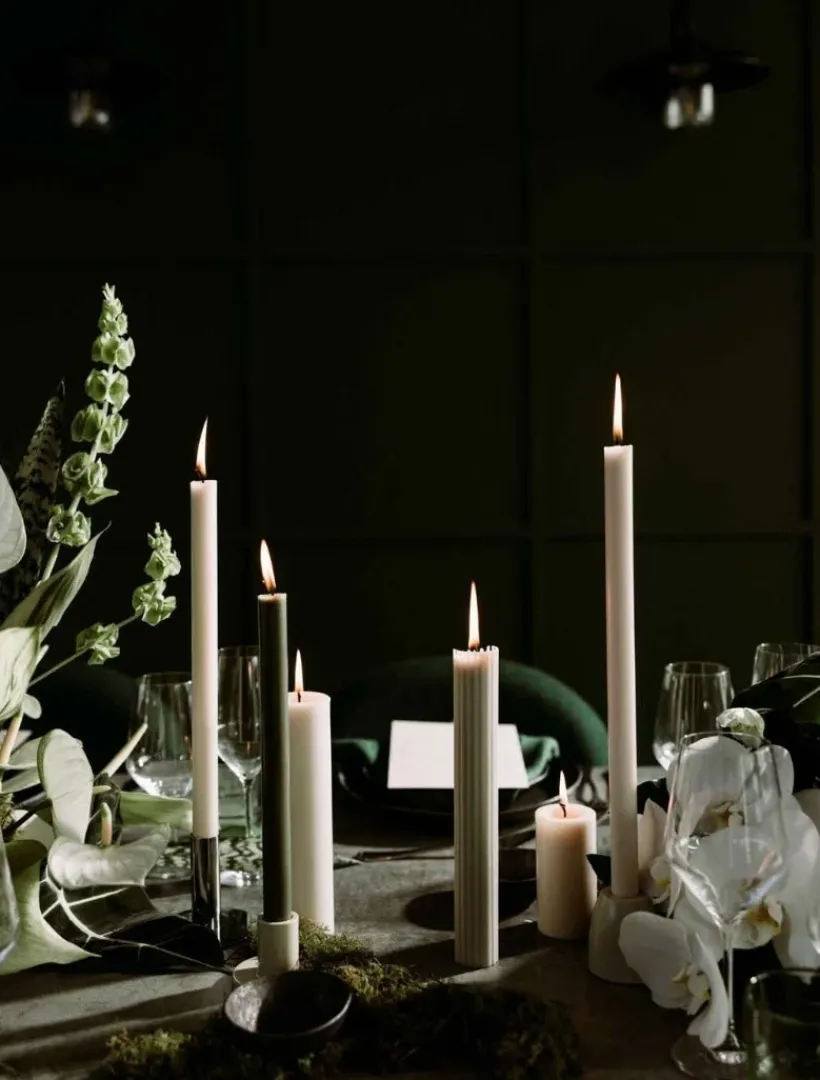 Unscented Candles*3rd Party Other Pale Eucalypt Dinner Candle 40cm (Pack of 4)