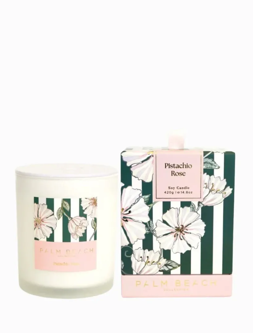 Palm Beach|Scented Candles*Palm Beach Candle Pistachio Rose 420G