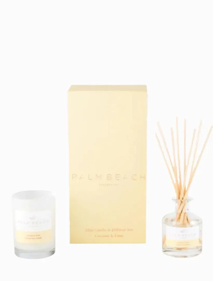Palm Beach|Scented Candles*Palm Beach Coconut and Lime Mini Candle And Diffuser Gift Set