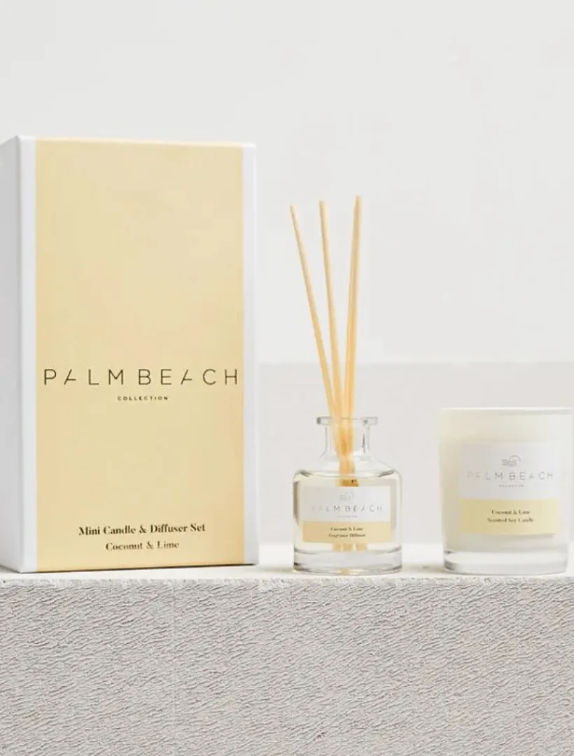 Palm Beach|Scented Candles*Palm Beach Coconut and Lime Mini Candle And Diffuser Gift Set