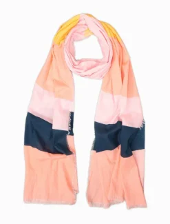 Fashion Scarves|Scarves*Zjoosh Panama Scarf Peach Navy Yellow