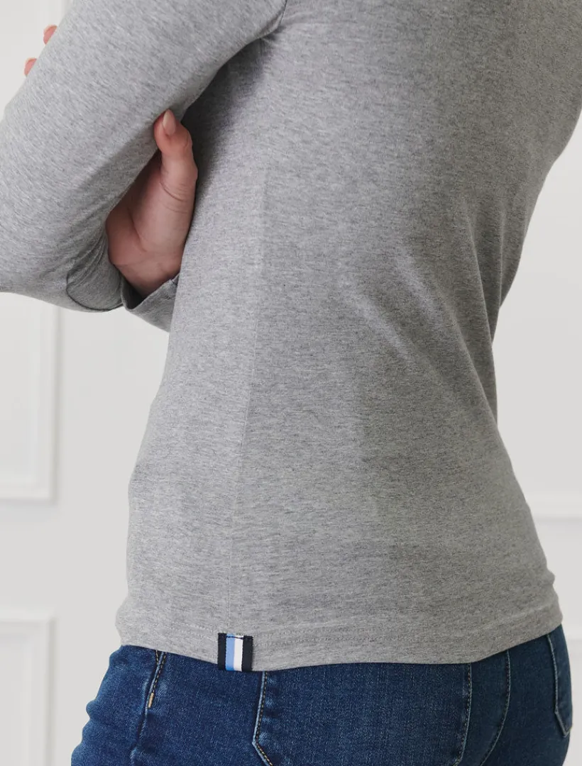 Shirts And Tops*Zjoosh Paris Long Sleeve Classic Tee Grey