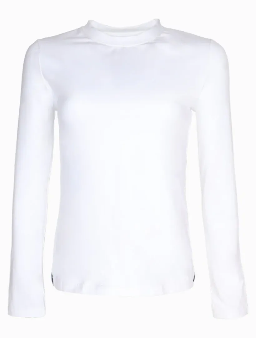 Shirts And Tops*Zjoosh Paris Long Sleeve Classic Tee White