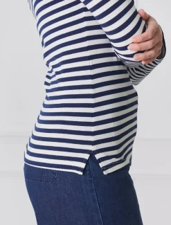 Shirts And Tops*Zjoosh Paris Long Sleeve Tee Navy White NavyWhite