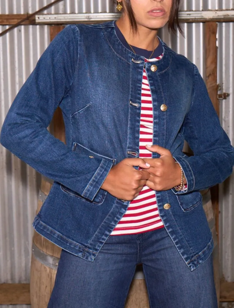 Shirts And Tops*Zjoosh Paris Long Sleeve Tee Red White RedWhite