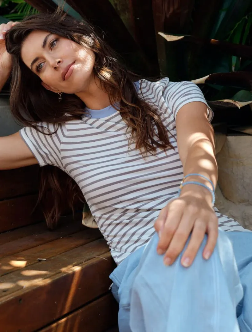 Shirts And Tops*Zjoosh Paris Striped Tee - FINAL SALE Cloud