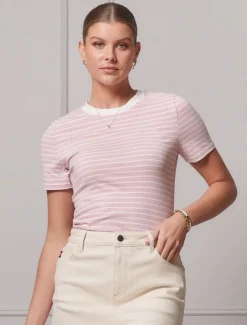 Shirts And Tops*Zjoosh Paris Striped Tee - FINAL SALE Pink