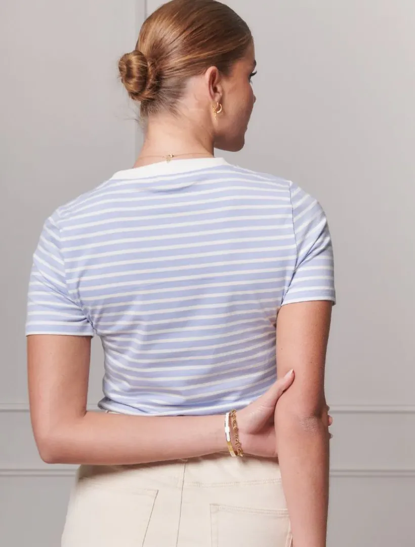 Shirts And Tops*Zjoosh Paris Striped Tee - FINAL SALE Sky