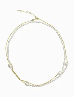 Pearl Jewellery|Necklaces*Zjoosh Pearl and Gold Long Necklace