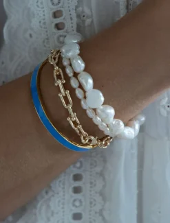 Pearl Jewellery|Bangles And Bracelets*Zjoosh Pearl Bracelet Gold Bean