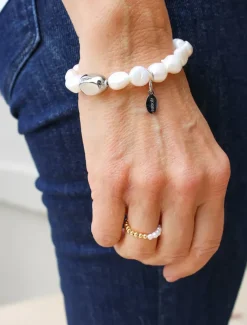 Pearl Jewellery|Bangles And Bracelets*Zjoosh Pearl Bracelet Silver Bean