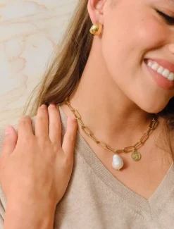 Pearl Jewellery|Gold Jewellery*Zjoosh Pearl Drop With Coin Necklace