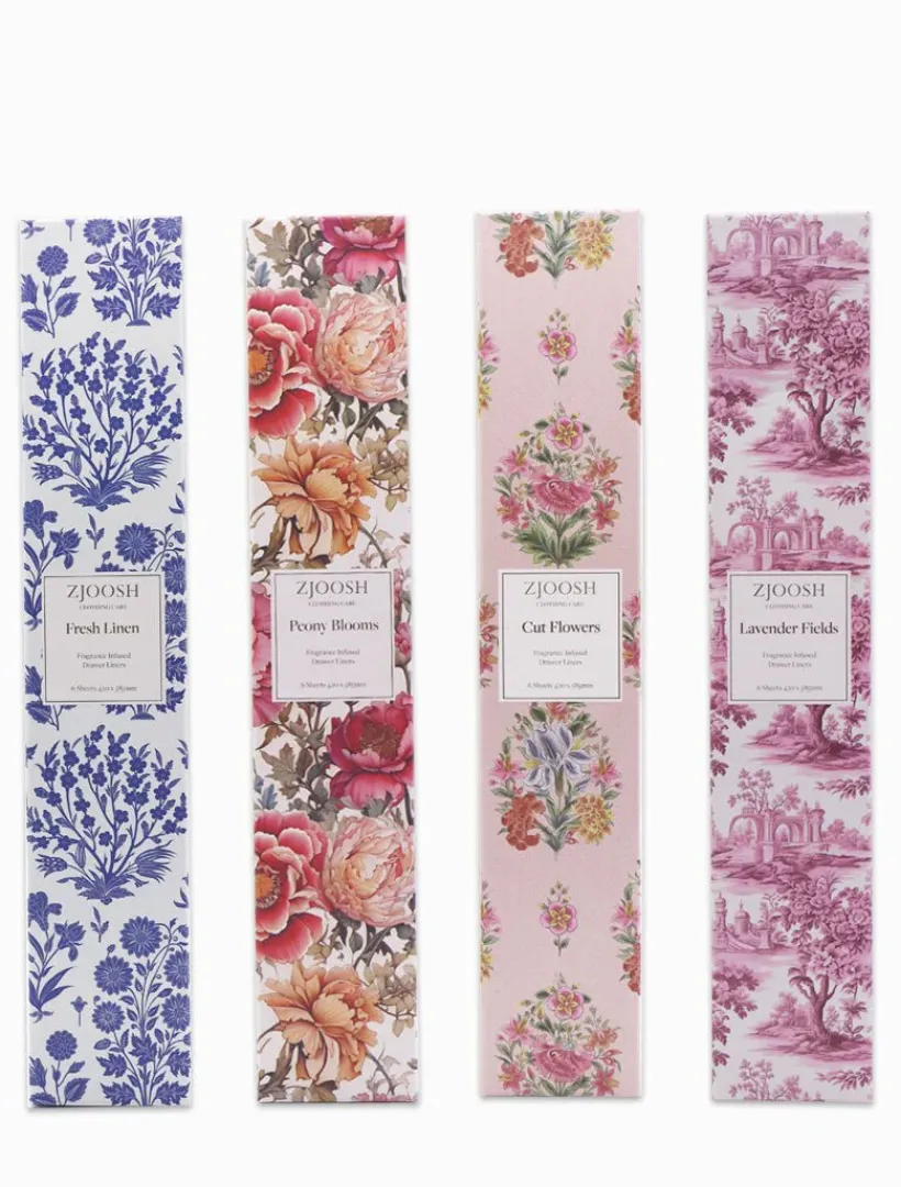 Zjoosh Clothing Care|Drawer Liners And Clothing Protectors*Zjoosh Peony Bloom Drawer Liners