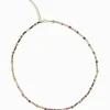 Necklaces|Gold Jewellery*Zjoosh Pink and Green Stone Necklace