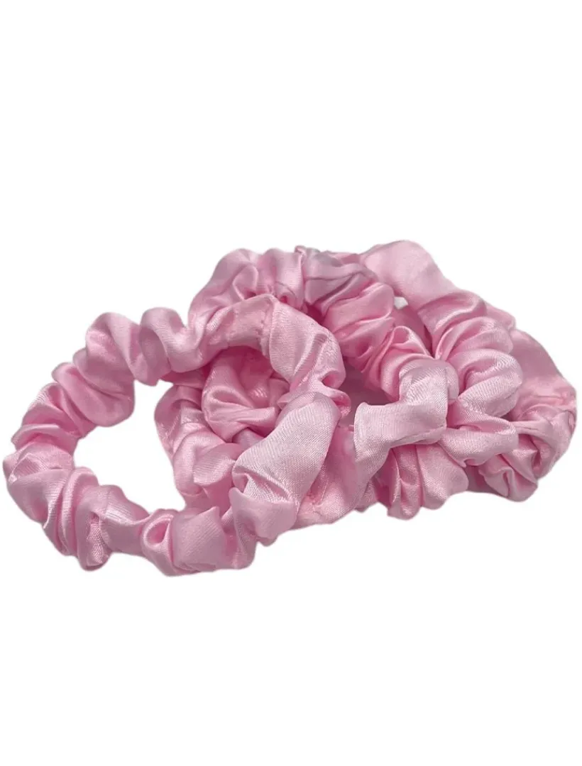Hats & Hair Accessories*Zjoosh Mini Scrunchie Set of 4 Pink