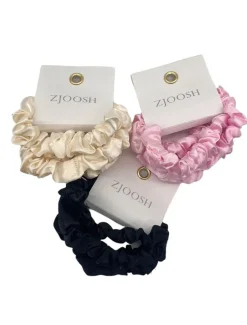 Hats & Hair Accessories*Zjoosh Mini Scrunchie Set of 4 Pink