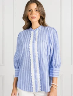 Shirts And Tops*Zjoosh Pippa Striped Blouse - FINAL SALE Blue
